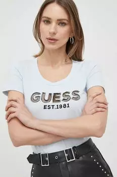 Футболки Guess, синий