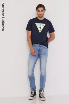 Футболки Guess, темно-синий