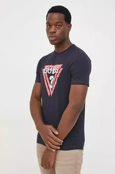 Футболки Guess, темно-синий