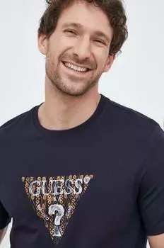 Футболки Guess, темно-синий