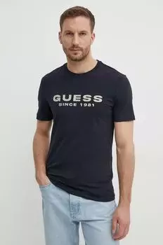 Футболки Guess, темно-синий