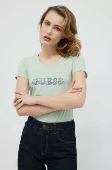 Футболки Guess, зеленый