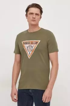 Футболки Guess, зеленый