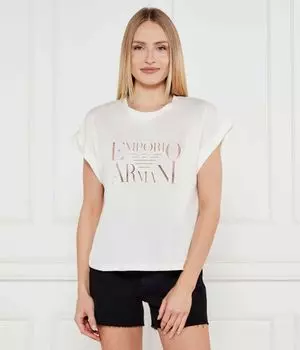 Футболки Loose fit Emporio Armani, экрю
