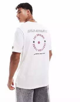 Футболки Lyle & Scott Ss, спортивная футболка с графическим принтом Lyle в цвете x737, белый/фуксия