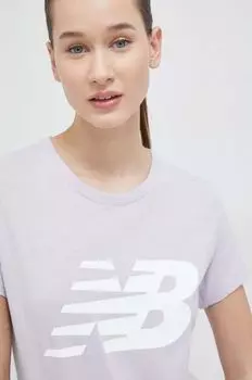 Футболки New Balance, фиолетовый
