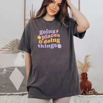 Футболки, окрашенные в готовой одежде, для прогулок и занятий делами Simply Sage Market