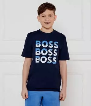 Футболки Regular fit Boss Kidswear, синий