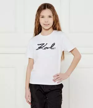 Футболки Regular fit Karl Lagerfeld Kids, белый