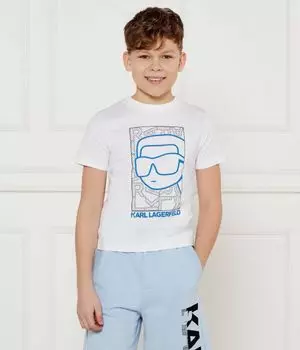 Футболки Regular fit Karl Lagerfeld Kids, белый