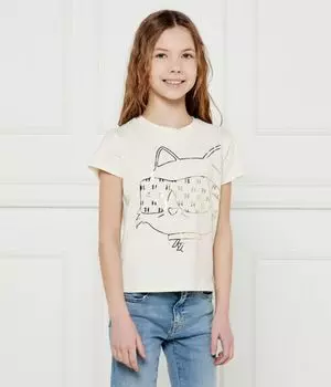 Футболки Regular fit Karl Lagerfeld Kids, бежевый