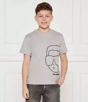 Футболки Regular fit Karl Lagerfeld Kids, серый