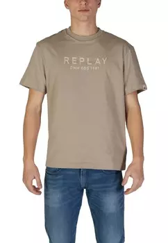 Футболки Replay, бежевый