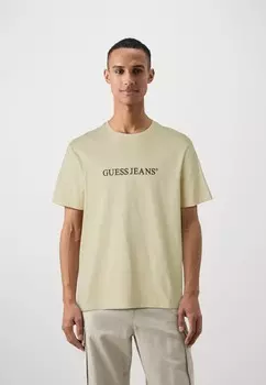 Футболки с принтом AMERICAN TRAD TEE Guess Jeans, цвет Biscotti