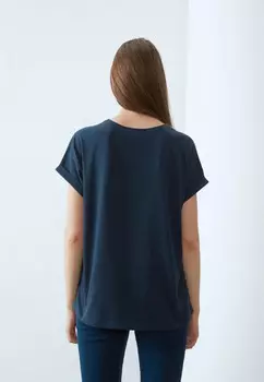 Футболки с принтом Anna Field, темно-синий