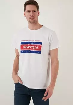 Футболки с принтом Buratti, белый