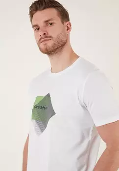 Футболки с принтом Buratti, белый