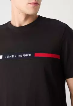 Футболки с принтом CHEST INSERT TEE Tommy Hilfiger, черный