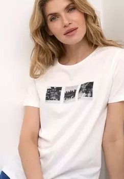 Футболки с принтом CRNORMA Cream, белый