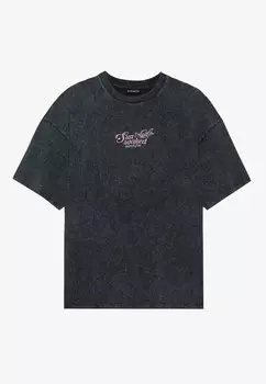 Футболки с принтом Even&Odd, черный