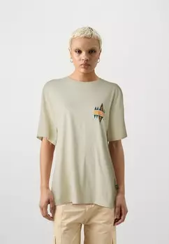 Футболки с принтом GEO TEE UNISEX Quiksilver, цвет Birch