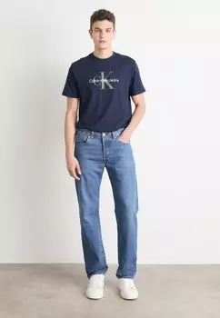 Футболки с принтом HERO MONOGRAM TEE Calvin Klein, темно-синий