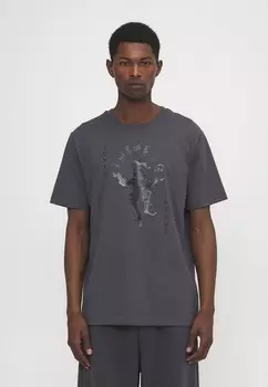 Футболки с принтом Iceberg, антрацит
