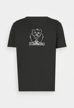 Футболки с принтом Iceberg, черный