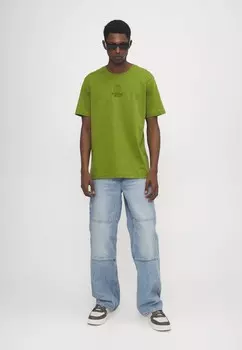 Футболки с принтом Iceberg, оливковый