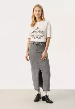 Футболки с принтом JAMINA Part Two, цвет Tofu Grey Graphic Print