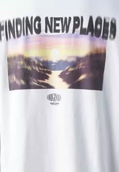 Футболки с принтом JORCLOUDY TEE CREW NECK Jack & Jones, белый
