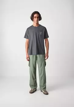 Футболки с принтом JORHAWTHORNE CRAFTED TEE Jack & Jones, серый