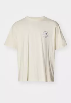 Футболки с принтом JORREALMEAL TEE UNISEX Jack & Jones, цвет Buttercream