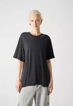 Футболки с принтом JORROSE WASHED TEE CREW NECK UNISEX Jack & Jones, черный