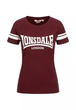 Футболки с принтом KILLEGRAY Lonsdale, темно-красный
