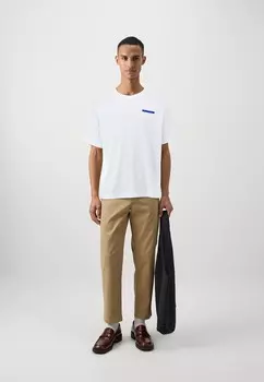 Футболки с принтом Lacoste, белый