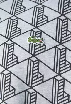 Футболки с принтом Lacoste, светло-серый