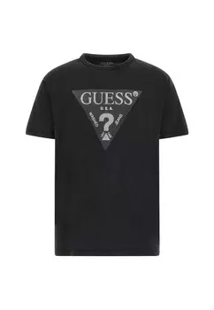 Футболки с принтом LOGO-DREIECK Guess, черный