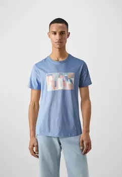 Футболки с принтом MOSAIC TEE Guess, серый