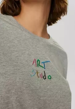 Футболки с принтом Nmph, серый