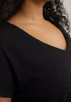 Футболки с принтом OPENGEWERKT DESSIN, CURVE WE Fashion, черный