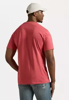 Футболки с принтом PLAID LOGO JERSEY T-SHIRT Ralph Lauren, розовый