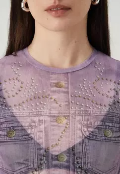 Футболки с принтом PRINTED STUD Guess Originals, цвет Orchid/Multi