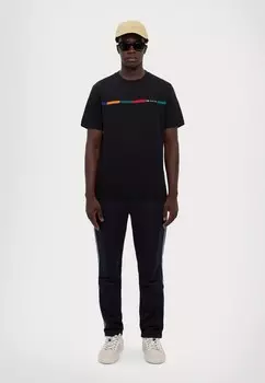 Футболки с принтом REG FIT SS T SHIRT PS Paul Smith, черный