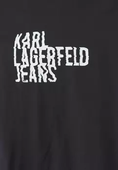 Футболки с принтом REGULAR LOGO TEE Karl Lagerfeld, черный