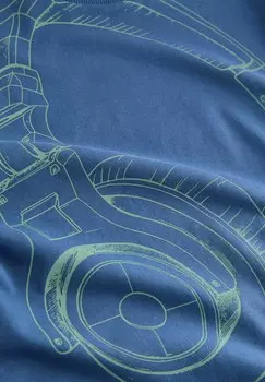 Футболки с принтом RELAXED FIT SHORT SLEEVE GRAPHIC STANDARD Next, синий