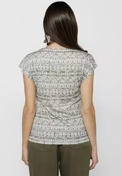 Футболки с принтом SHORT SLEEVE Koroshi, цвет Khaki