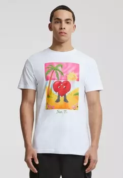 Футболки с принтом SIN TI 01 TEE Mister Tee, белый