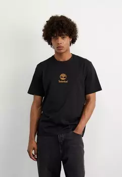 Футболки с принтом SMALL LOGO PRINT TEE LEMON PEPPER Timberland, черный