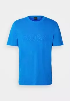 Футболки с принтом TEE BOSS, синий